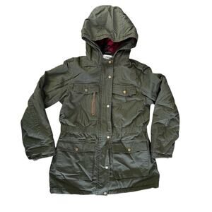 Coffe Shop Kids Olive Green Twill Hooded
Utility Jacket Size L (14)